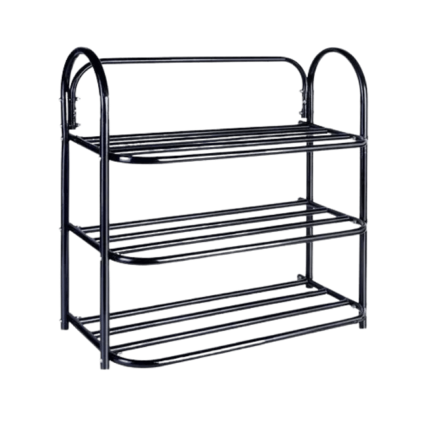 Foldable Metal Shoe Rack with Adjustable Shelves